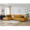 Canapé panoramique convertible coffre ARSENE tissu velours Bobochic