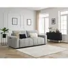 Canapé droit convertible coffre ARSENE tissu velours Bobochic