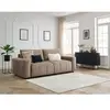 Canapé droit convertible coffre ARSENE tissu velours Bobochic