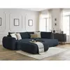 Canapé d'angle L convertible coffre LUCIEN gros côtelé doux avec pouf ...