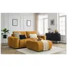 BOBOCHIC Canapé droit convertible coffre ARSENE tissu velours avec pou...