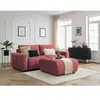 BOBOCHIC Canapé droit convertible coffre ARSENE tissu velours avec pou...