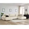 Canapé panoramique convertible coffre ARSENE tissu velours Bobochic