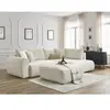 BOBOCHIC Canapé d'angle L convertible coffre LUCIEN tissu lisse avec p...