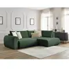 Canapé d'angle L convertible coffre LUCIEN tissu lisse Bobochic