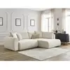Canapé d'angle L convertible coffre LUCIEN tissu lisse Bobochic