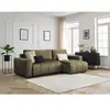 Canapé d'angle réversible convertible coffre ARSENE tissu velours Bobochic