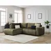 Canapé d'angle L convertible coffre ARSENE tissu velours Bobochic