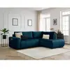 Canapé d'angle L convertible coffre ARSENE tissu velours Bobochic