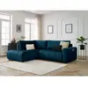 Canapé d'angle L convertible coffre ARSENE tissu velours Bobochic