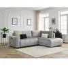 Canapé d'angle L convertible coffre ARSENE tissu velours Bobochic