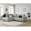 Canapé d'angle L convertible coffre ARSENE tissu velours Bobochic