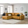 Canapé d'angle L convertible coffre ARSENE tissu velours Bobochic
