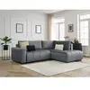 Canapé d'angle L convertible coffre ARSENE tissu velours Bobochic