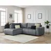 Canapé d'angle L convertible coffre ARSENE tissu velours Bobochic