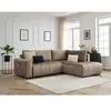 Canapé d'angle L convertible coffre ARSENE tissu velours Bobochic