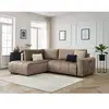 Canapé d'angle L convertible coffre ARSENE tissu velours Bobochic