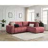 Canapé d'angle L convertible coffre ARSENE tissu velours Bobochic