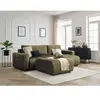 BOBOCHIC Canapé d'angle réversible convertible coffre ARSENE tissu vel...