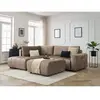 BOBOCHIC Canapé d'angle L convertible coffre ARSENE tissu velours avec...