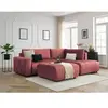 BOBOCHIC Canapé d'angle L convertible coffre ARSENE tissu velours avec...