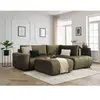 BOBOCHIC Canapé d'angle L convertible coffre ARSENE tissu velours avec...