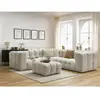 Canapé d'angle réversible CLOUD avec pouf Bobochic