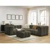 Canapé d'angle réversible CLOUD avec pouf Vert  Réversible BOBOCHIC TU