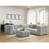 Canapé d'angle réversible CLOUD avec pouf Bobochic