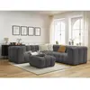 Canapé d'angle réversible CLOUD avec pouf Bobochic