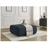 Fauteuil & pouf Bobochic Pouf lucien gros côtelé doux Bleu foncé