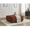 Pouf LUCIEN gros côtelé doux Orange   BOBOCHIC TU