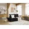 Chauffeuse 2 places sans accoudoirs ELISA noir   BOBOCHIC 2 places