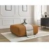 Pouf LUCIEN tissu lisse Jaune   BOBOCHIC TU