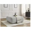 Fauteuil & pouf Bobochic Pouf lucien gros côtelé doux Gris clair