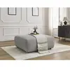 Pouf LUCIEN tissu lisse Gris clair   BOBOCHIC TU