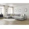 Canapé panoramique convertible coffre LUCIEN tissu lisse Bobochic