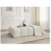 Bobochic - Fauteuil & pouf Pouf everest tissu chiné Blanc