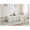 Fauteuil & pouf Bobochic Pouf everest tissu texturé Blanc