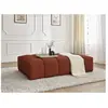 Pouf EVEREST tissu texturé Orange   BOBOCHIC TU