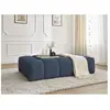 Fauteuil & pouf Bobochic Pouf everest tissu chiné Bleu foncé