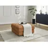Bobochic pouf sierra tissu texturé orange SIERRA