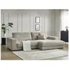 Bobochic canapé d'angle fixe sierra tissu texturé taupe  angle droit SIERRA