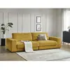 Bobochic canapé droit fixe 3 places sierra tissu texturé jaune SIERRA