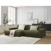 Canapé d'angle fixe compact LEONARD tissu texturé Bobochic