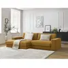 Canapé d'angle fixe compact LEONARD tissu texturé Jaune  Angle gauche BOBOCHIC TU