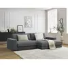 Canapé d'angle fixe compact LEONARD tissu texturé Bobochic