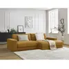 Canapé d'angle fixe compact LEONARD tissu texturé Jaune  Angle droit BOBOCHIC TU