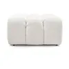 Accueil Séjour Fauteuil & pouf Bobochic Pouf talia tissu chiné Blanc