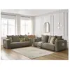 Ensemble canapé droit fixe 3 + 2 places SIDONIE tissu chiné Bobochic